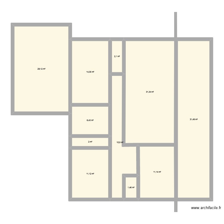 maison. Plan de 11 pièces et 151 m2