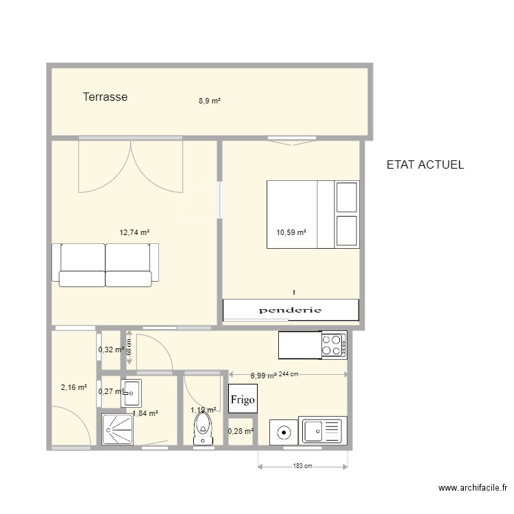 T2 SF mas AVANT. Plan de 0 pièce et 0 m2