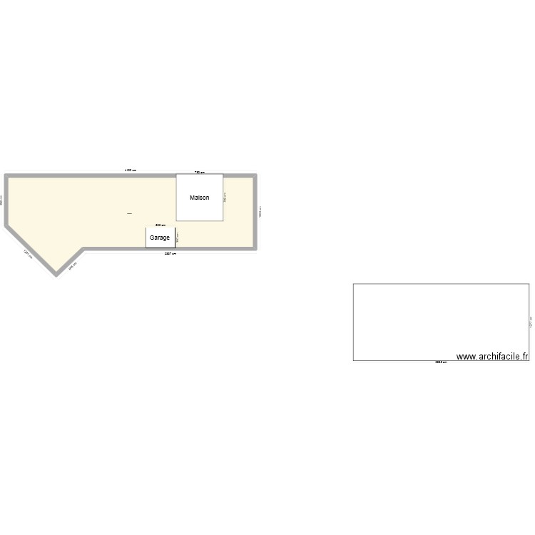 PLAN SITUATION MAISON/GARAGE CADASTRE. Plan de 1 pièce et 490 m2