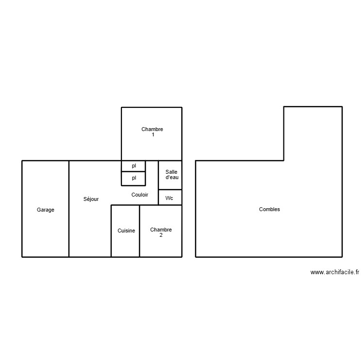 PLEUVEN TALEC. Plan de 6 pièces et 16 m2