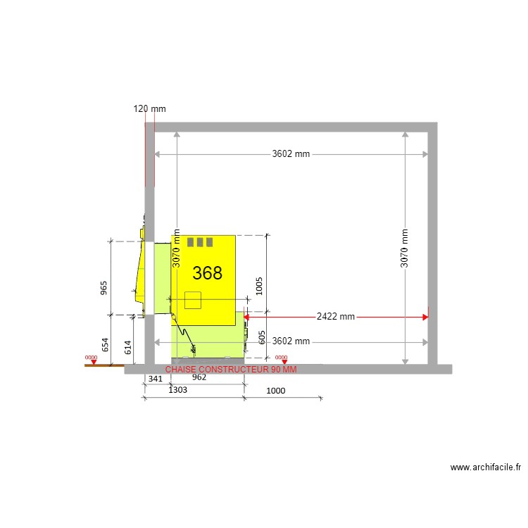COUPE EXISTANT ST sylvestre 368. Plan de 0 pièce et 0 m2