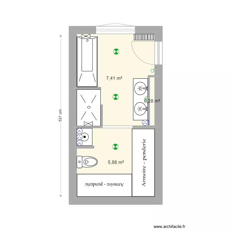 sdb paradis V5. Plan de 