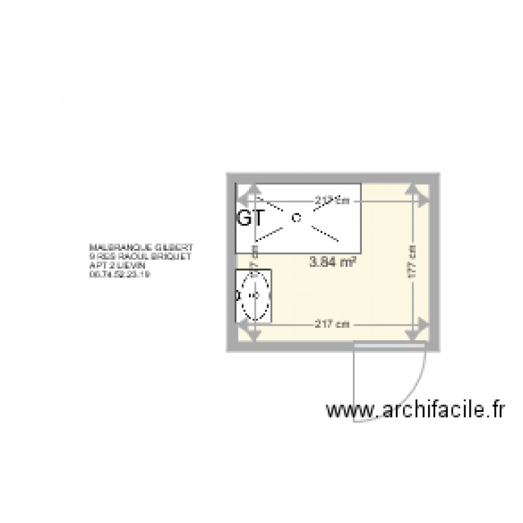 MALBRANQUE GILBERT . Plan de 0 pièce et 0 m2