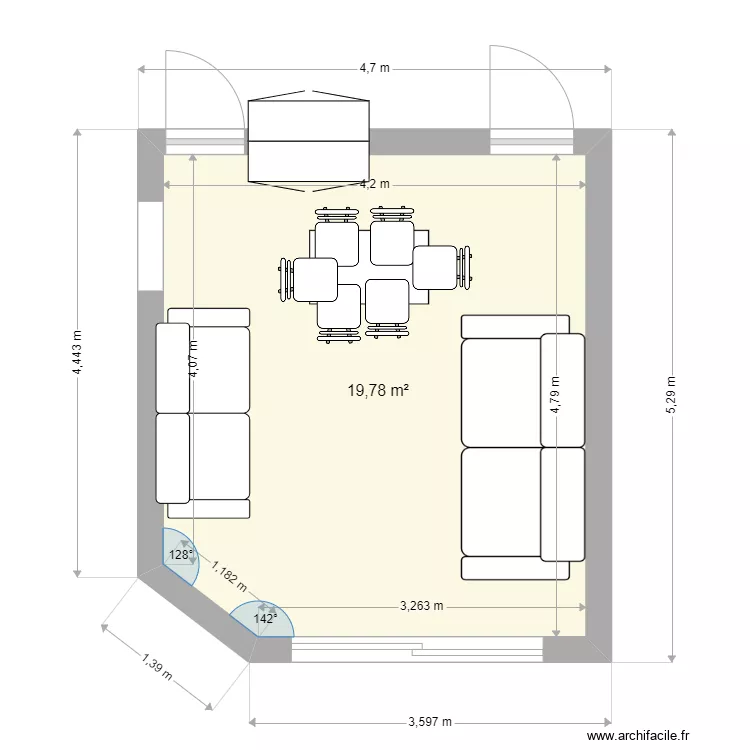 Gege espagne salon. Plan de 