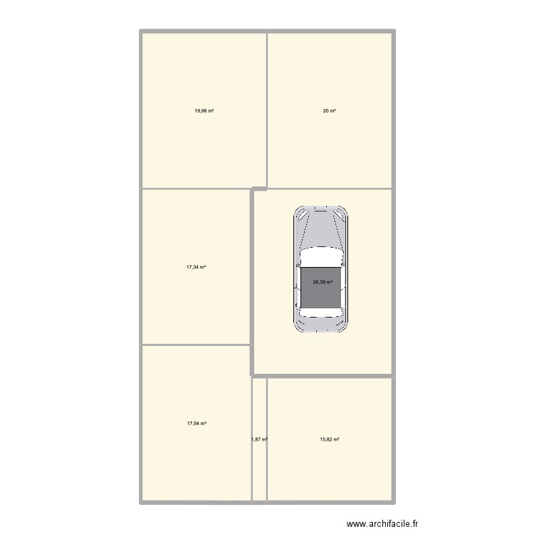 JIJI. Plan de 7 pièces et 119 m2