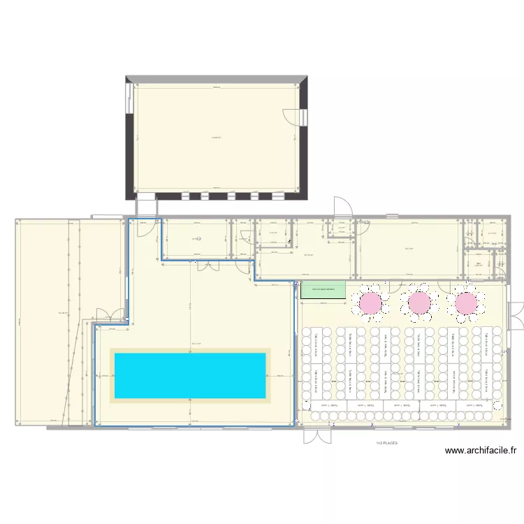QUATRE PLUMES PLAN DE TABLE 142p . Plan de 