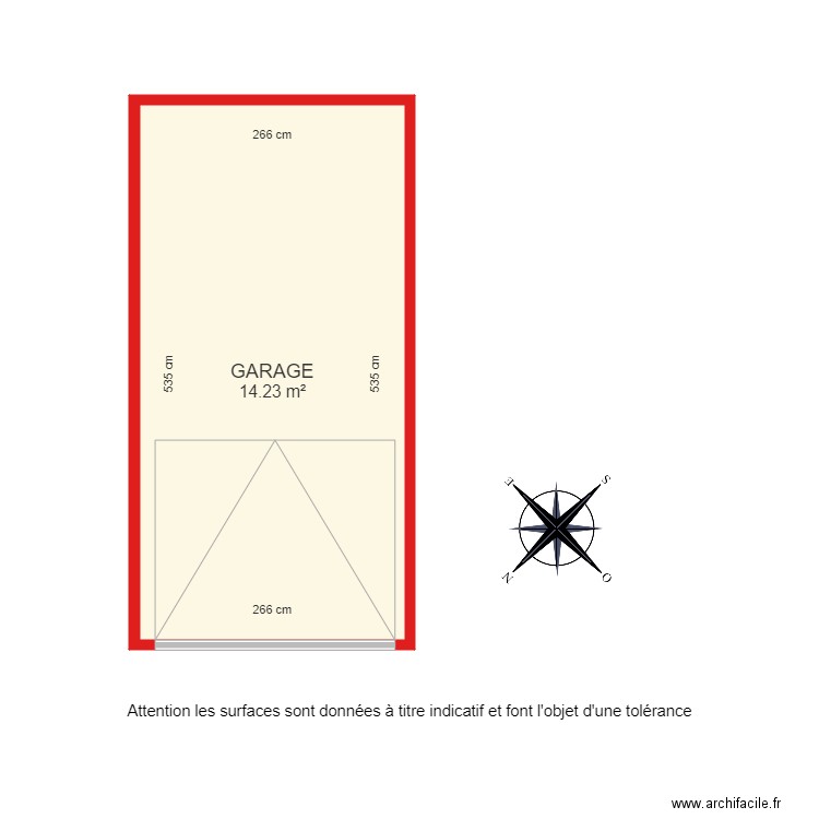 BI 4922 Garage côté. Plan de 0 pièce et 0 m2