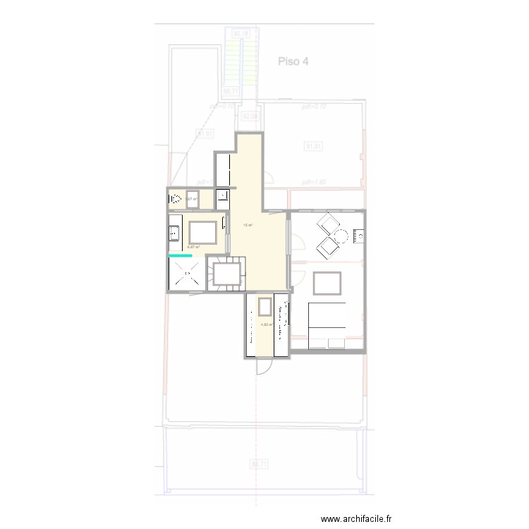 plan sotao 8. Plan de 0 pièce et 0 m2