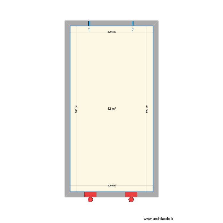 DEWITTE - BAISY - THY - S00173. Plan de 1 pièce et 32 m2