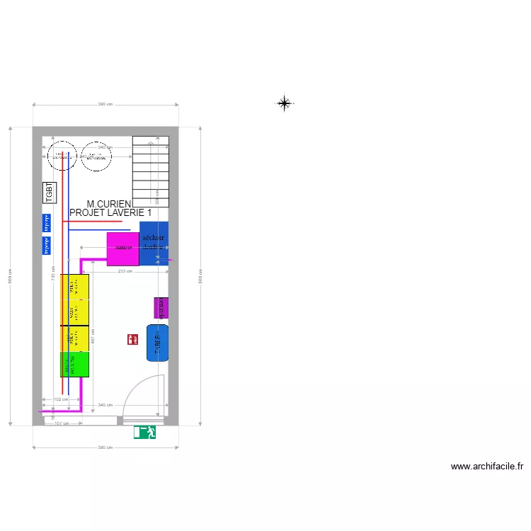 PLAN LAVERIE ANGOULEME M CURIEN. Plan de 