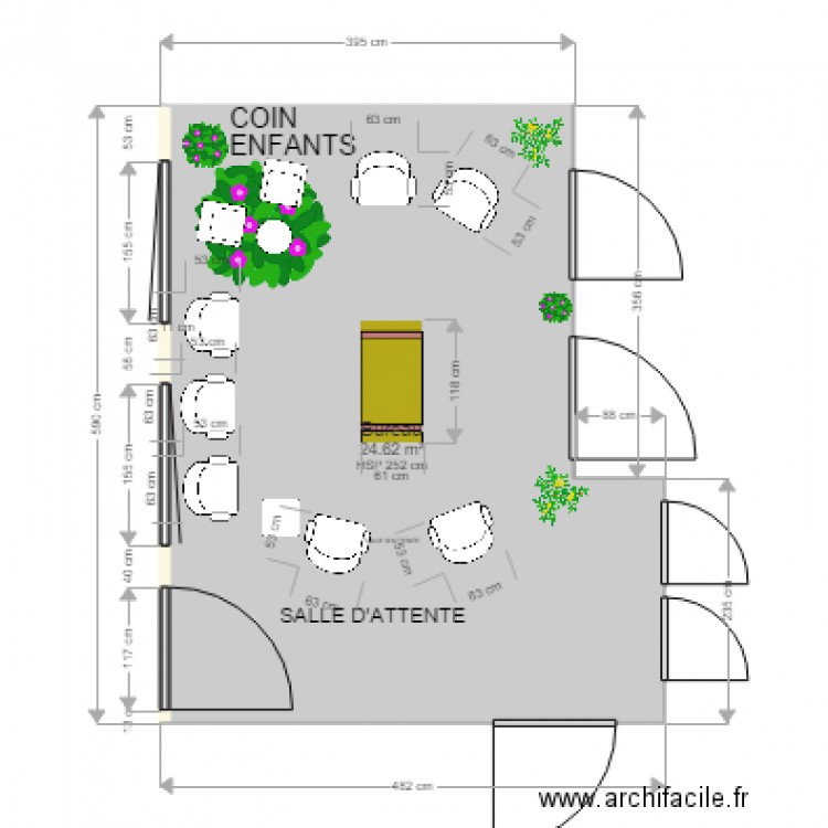 SALLE ATTENTE table 120x60. Plan de 0 pièce et 0 m2