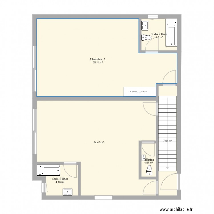 Portet 1990 bas habitailite mini. Plan de 0 pièce et 0 m2