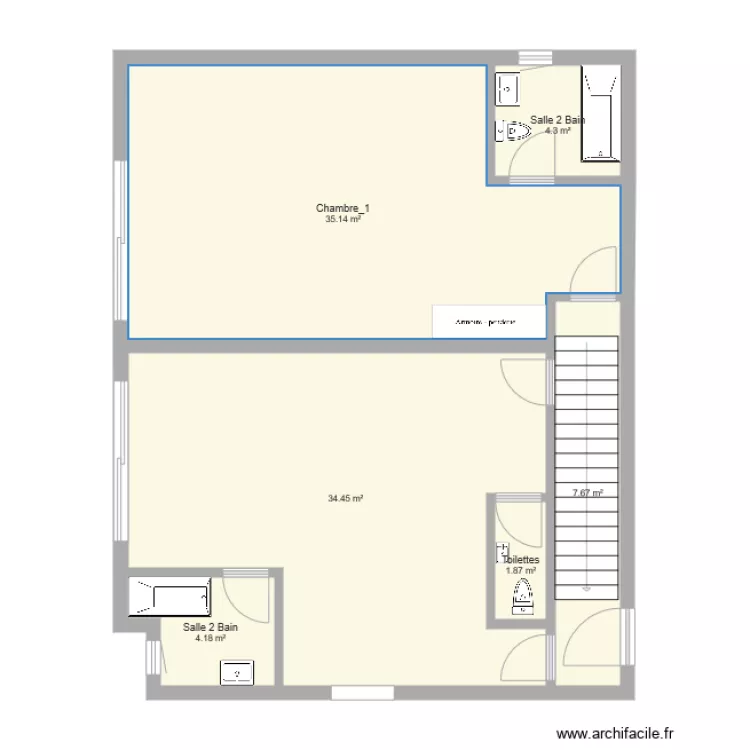 Portet 1990 bas habitailite mini. Plan de 