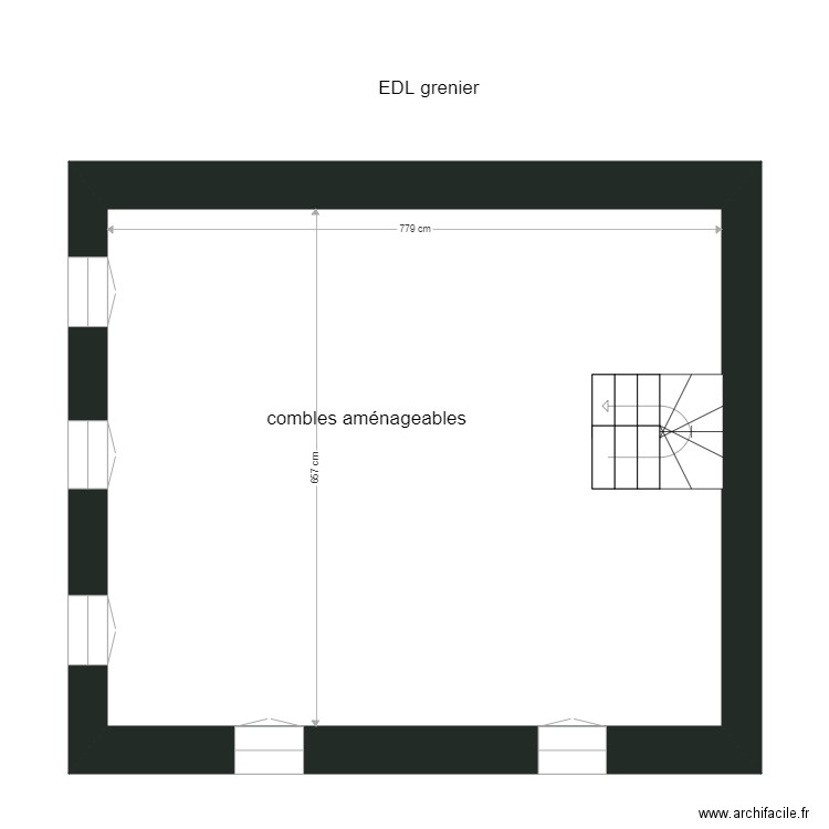 Letellier EDL grenier. Plan de 0 pièce et 0 m2