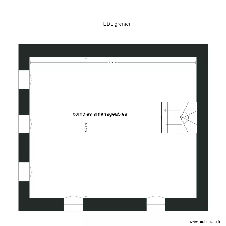 Letellier EDL grenier. Plan de 