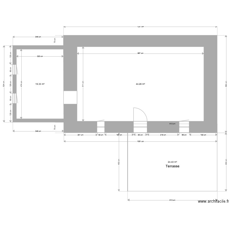 RDC EXTENSION. Plan de 0 pièce et 0 m2