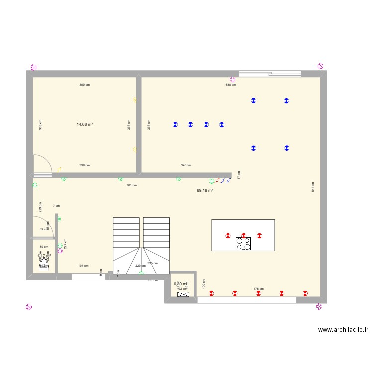 éclairage rdc. Plan de 0 pièce et 0 m2