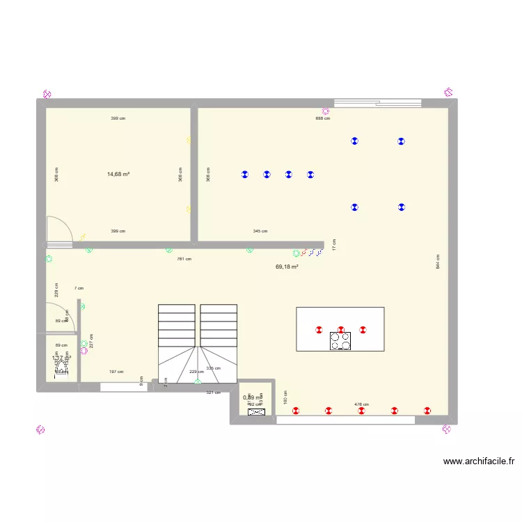 éclairage rdc. Plan de éclairage rdc. Plan de