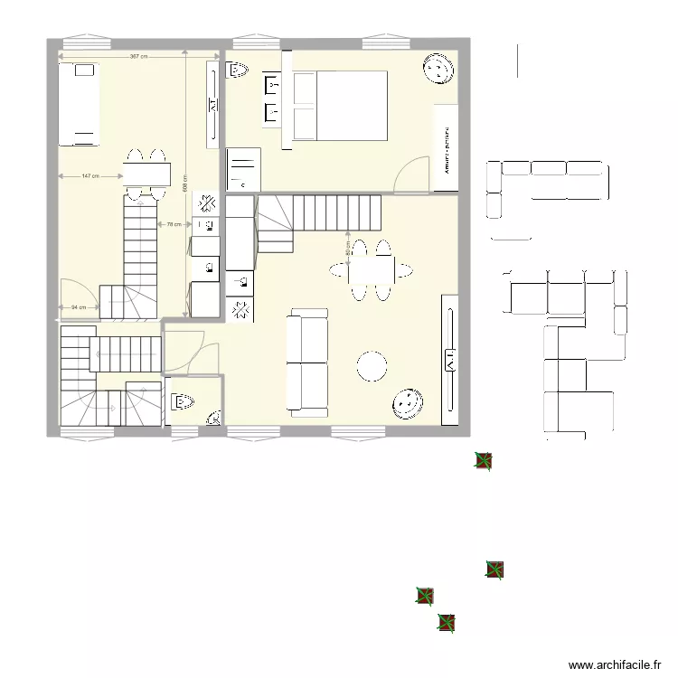 MESSONNIER VERSION 2 ET 3 CHAMBRE 2. Plan de MESSONNIER VERSION 2 ET 3 CHAMBRE 2. Plan de