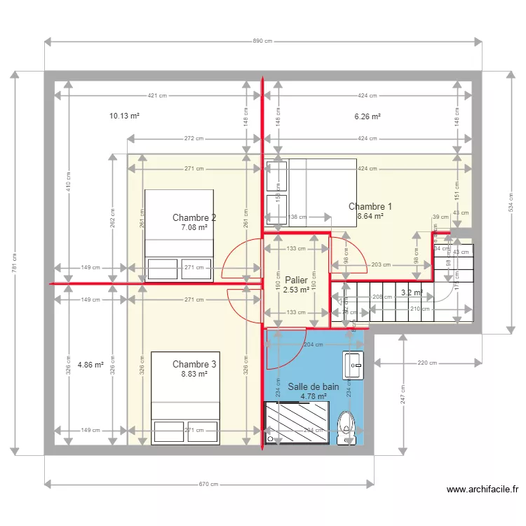 ETAGE 2 29 DE GAULLE. Plan de 