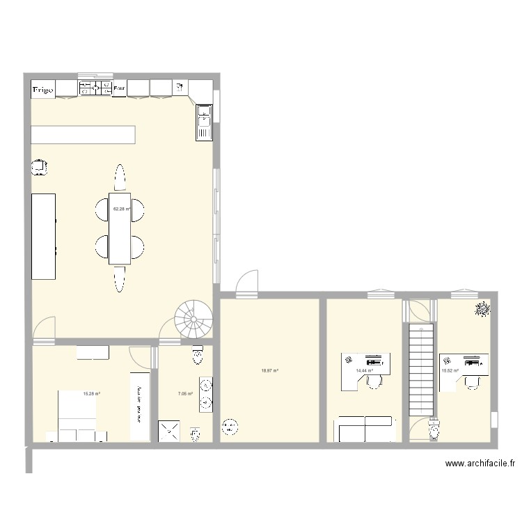 REZ DE CHAUSSEE. Plan de 0 pièce et 0 m2