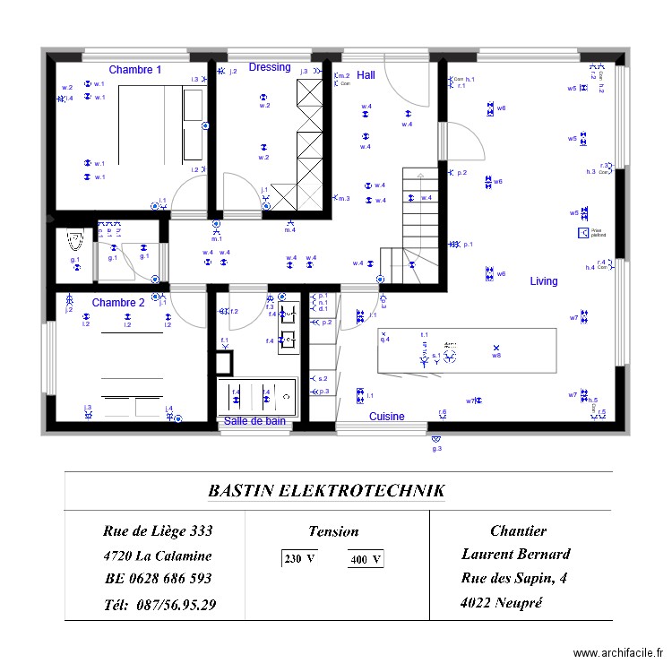 Laurent Bernard plan de position rez de chaussée. Plan de 0 pièce et 0 m2