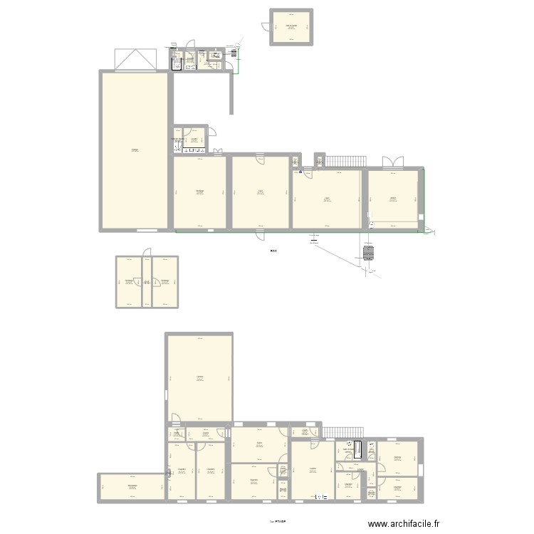 Le 750 - Plan réseaux (pour SPANC). Plan de 37 pièces et 506 m2