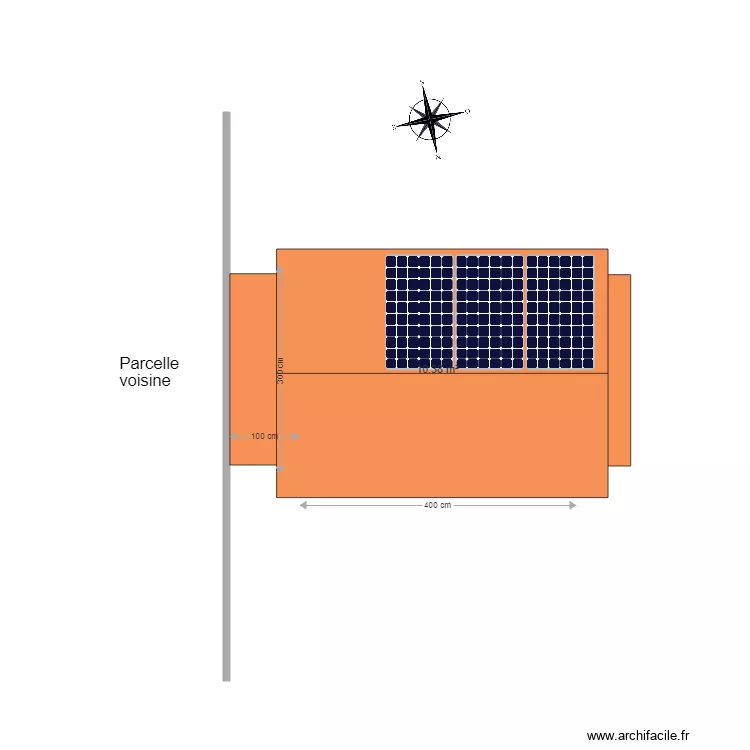 cabanne Plan toiture tuiles. Plan de 