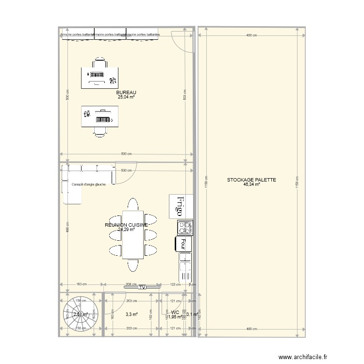 PLAN ETAGE NOVEMBRE. Plan de 7 pièces et 104 m2