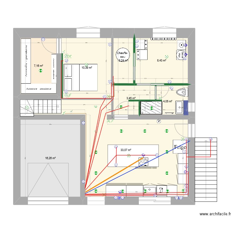 MaisonBlyesRDC. Plan de 8 pièces et 86 m2