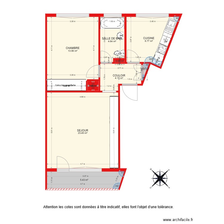 BI 2068. Plan de 0 pièce et 0 m2