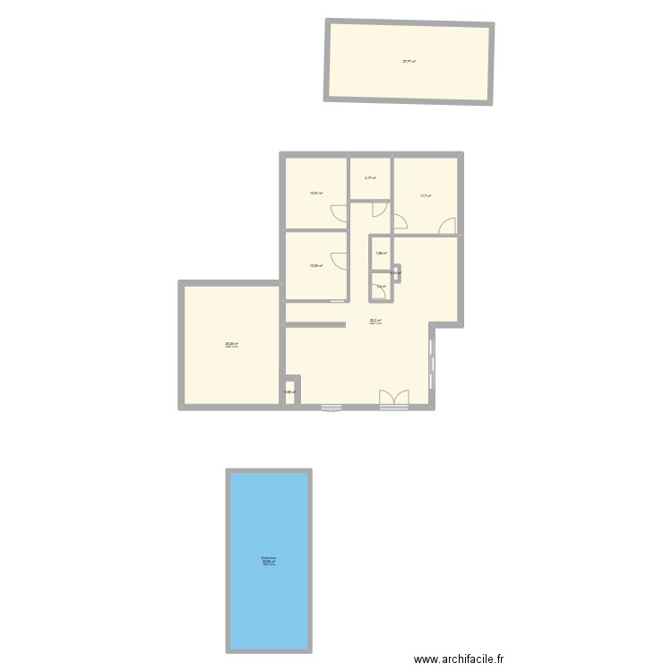 BLR_salon. Plan de 12 pièces et 178 m2