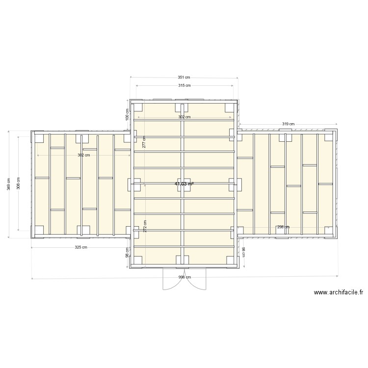 Cabadrale solivage plateforme. Plan de 0 pièce et 0 m2