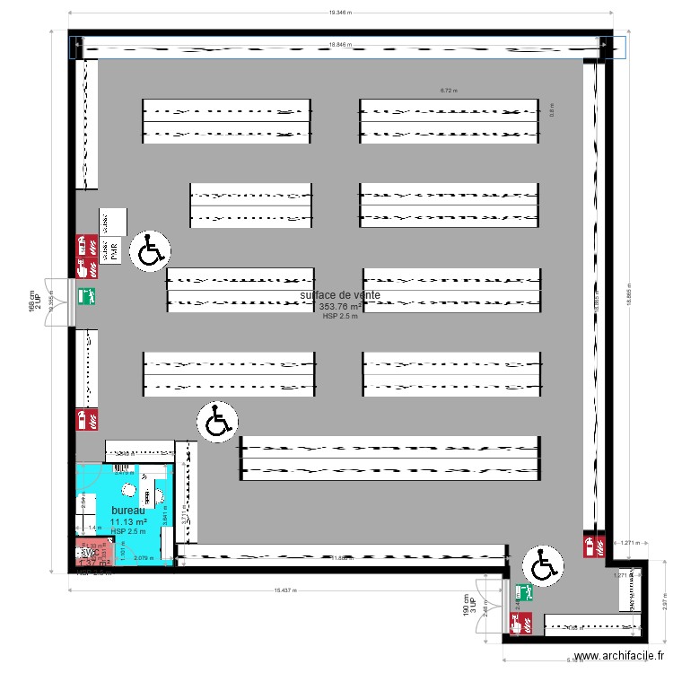 Strock privé 27 à  29 av Pasteur 60800 Crépy en Valois apres travaux. Plan de 0 pièce et 0 m2