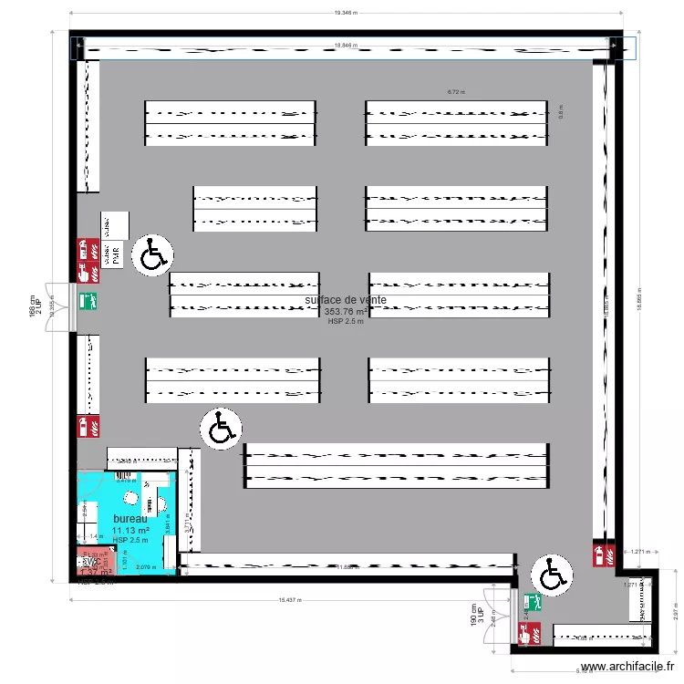 Strock priv&eacute; 27 &agrave;  29 av Pasteur 60800 Cr&eacute;py en Valois apres travaux. Plan de 