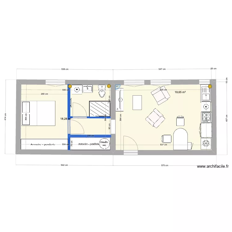 appart 8 - 36m&sup2;. Plan de 