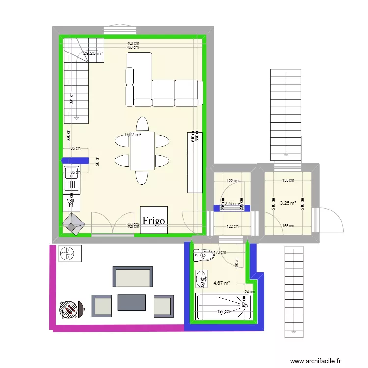 MOYENJMOUTIER  1 ier &eacute;tage. Plan de 