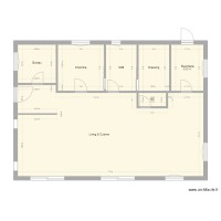 Maison Tarendol Vide avec mesures et nom des pièces