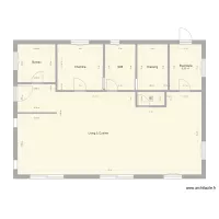 Maison Tarendol Vide avec mesures et nom des pi&egrave;ces