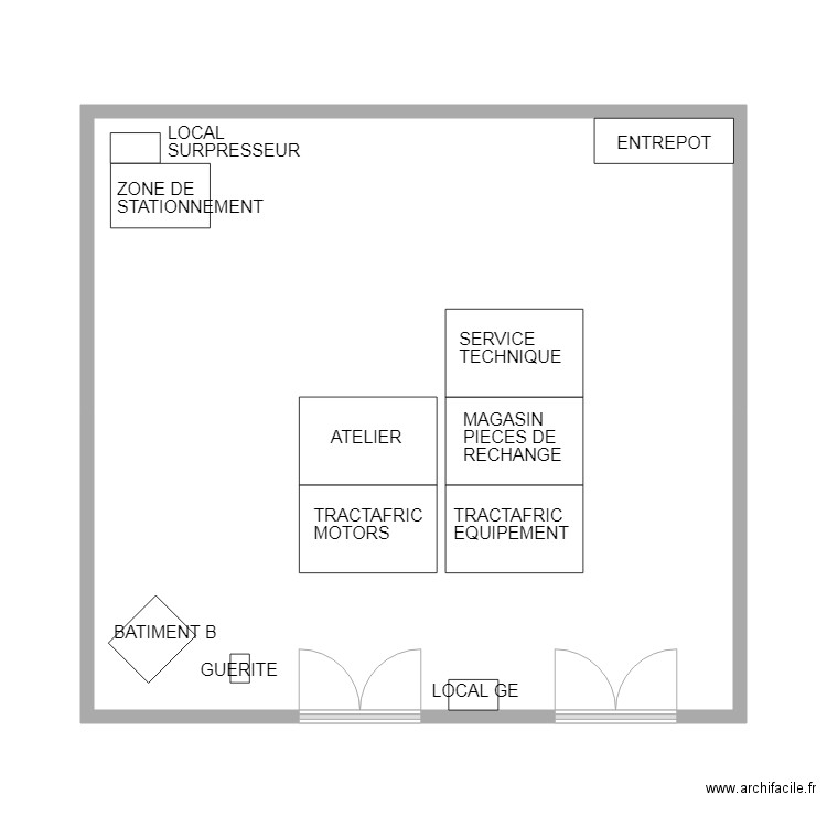 TRACTAFRIC MOTORS. Plan de 0 pièce et 0 m2