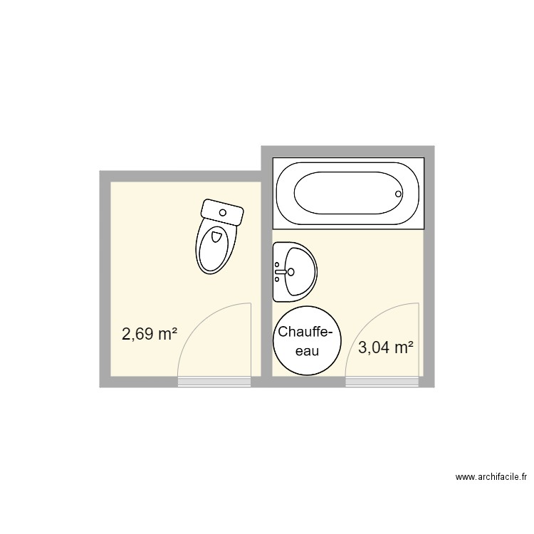Untereiner SDB existant. Plan de 0 pièce et 0 m2