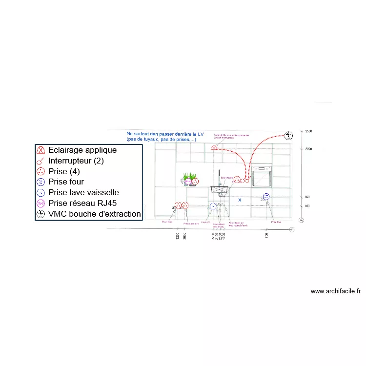 plan elec cuisine DERIGON 2. Plan de 