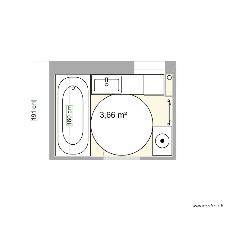 SdB 3 pièces. Plan de 0 pièce et 0 m2