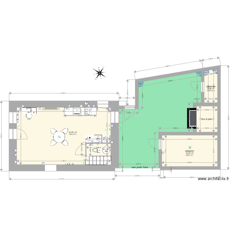 dongeron futur avec jardin. Plan de 0 pièce et 0 m2