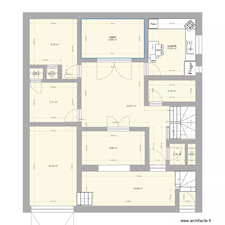 maison oujoujen rdc. Plan de 