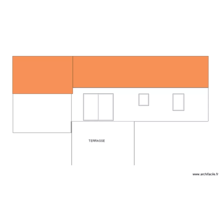 FACADE EST grd garage. Plan de 