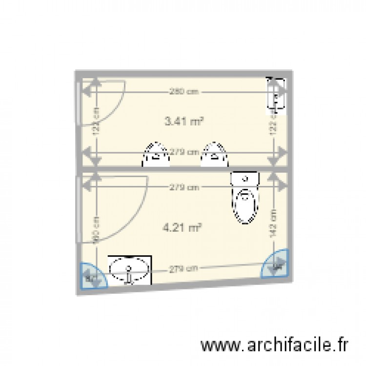 wc  foyer projet 2. Plan de 0 pièce et 0 m2