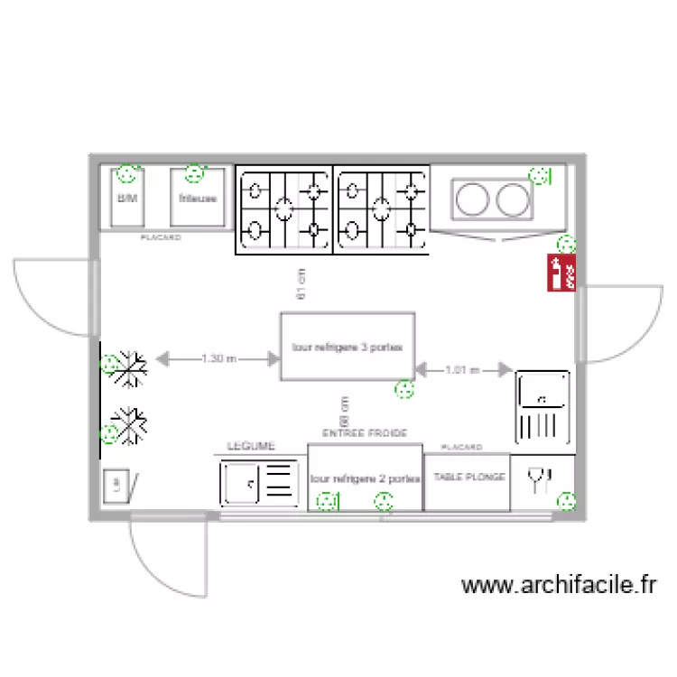 la fontaine. Plan de 