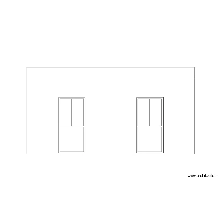 Plan de fa&ccedil;ade avant Local technique. Plan de 