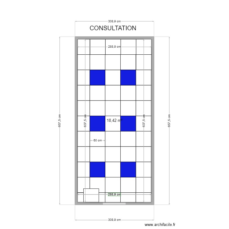 LA LOUVIERE CONSULTATION. Plan de 1 pièce et 18 m2